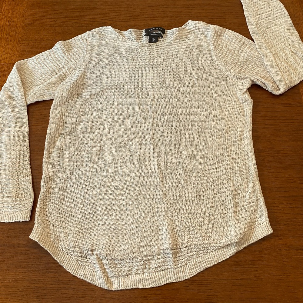 Tahari linen knit pullover. Perfect with a cami.